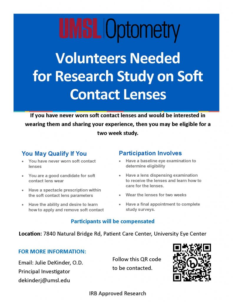 Volunteers Needed for Research Study on Soft Contact Lenses